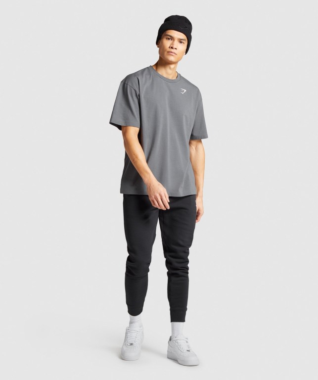 Sudaderas Gymshark Essential Oversized Gris | iTj4OeCfOCN