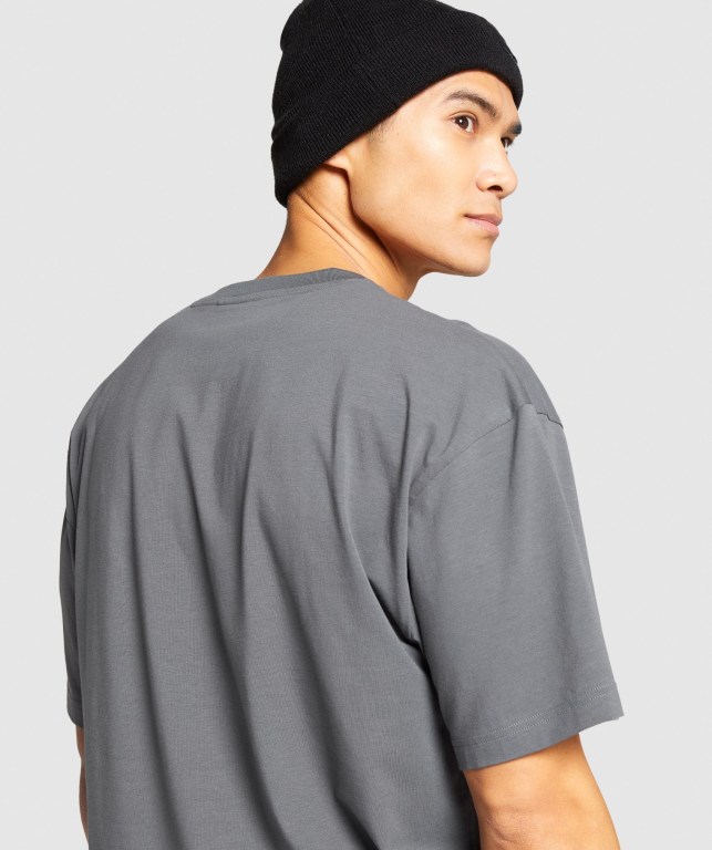 Sudaderas Gymshark Essential Oversized Gris | iTj4OeCfOCN