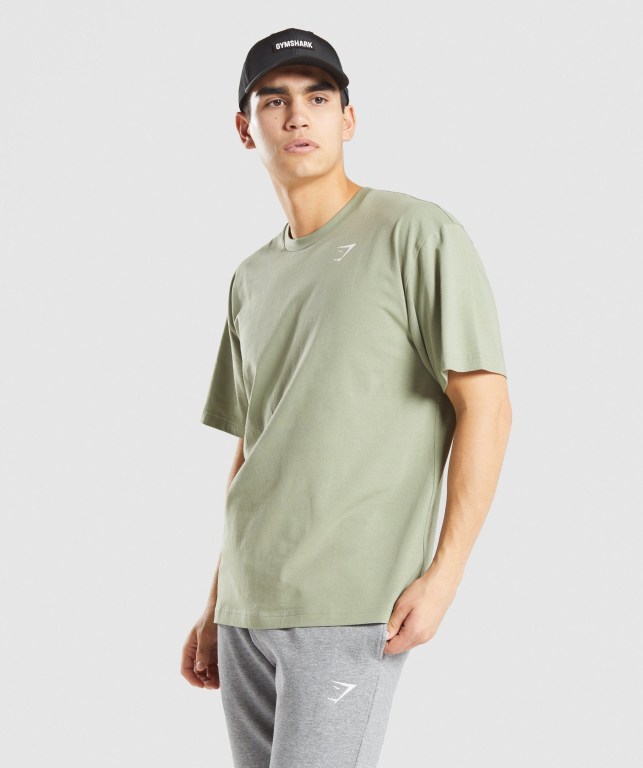 Sudaderas Gymshark Essential Oversized Verde Claro | biZ7GSQRlra