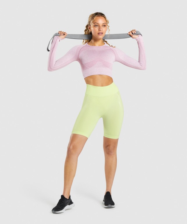 Sudaderas Gymshark Flex Sports Crop Top Moradas Claro | 1ik3yZOiBiS