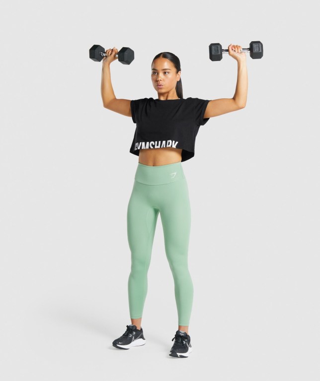 Sudaderas Gymshark Fraction Crop Top Negras | H2b3jyCdSF5