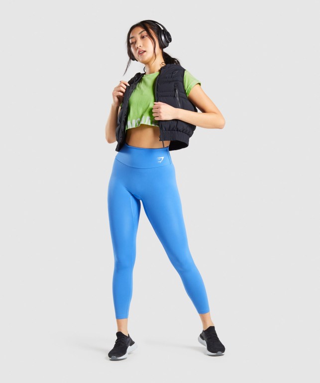 Sudaderas Gymshark Fraction Crop Top Verde | hIJaeTbSGRH