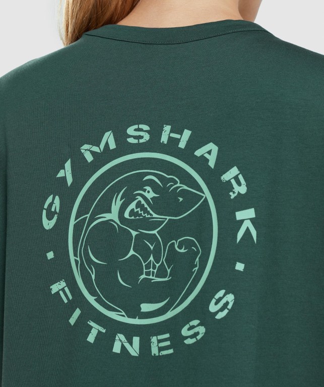 Sudaderas Gymshark Legacy Graphic Verde Oscuro | S9xEcvHWqcL