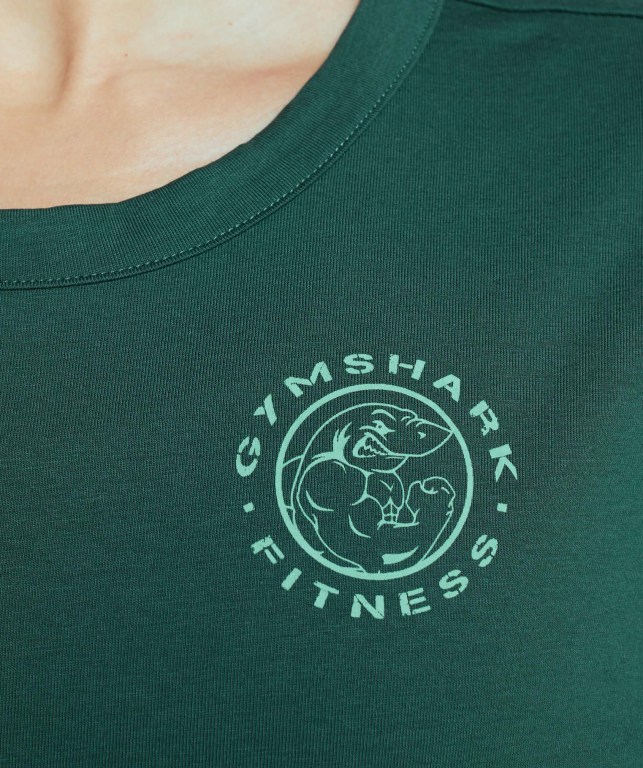 Sudaderas Gymshark Legacy Graphic Verde Oscuro | S9xEcvHWqcL