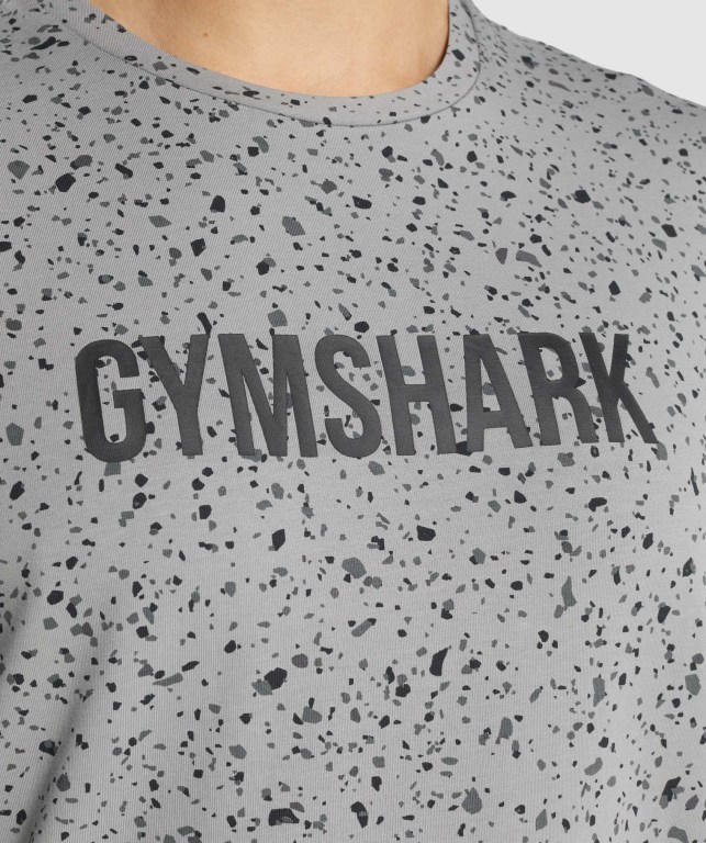 Sudaderas Gymshark Micro Print Gris Claro | zb7xm5bv4Z7