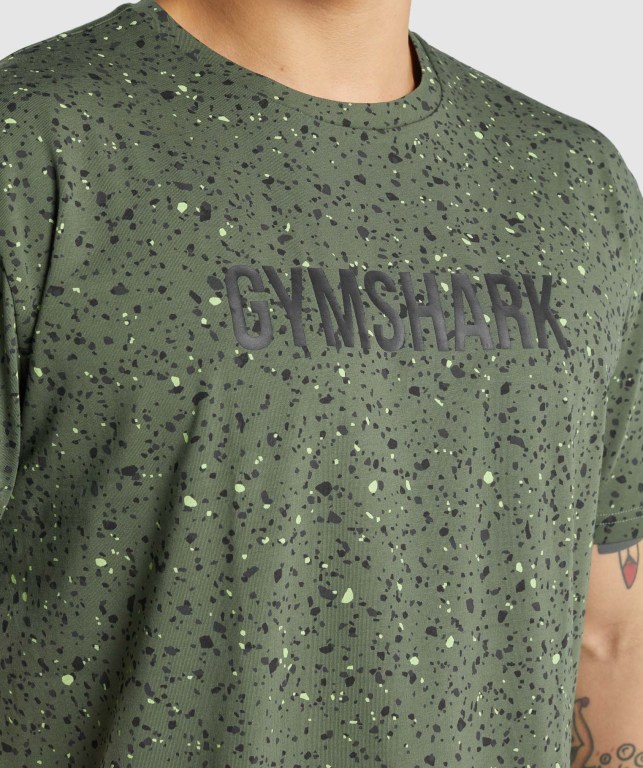 Sudaderas Gymshark Micro Print Verde | grfDgIInVMk