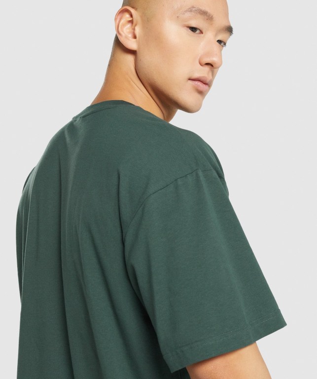 Sudaderas Gymshark Oversized Verde Oscuro | YCQOvwzgGSt