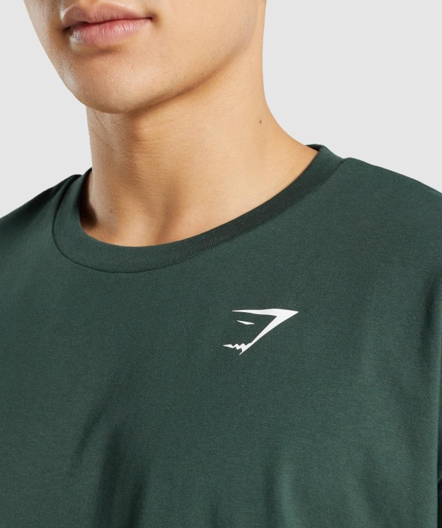 Sudaderas Gymshark Oversized Verde Oscuro | YCQOvwzgGSt