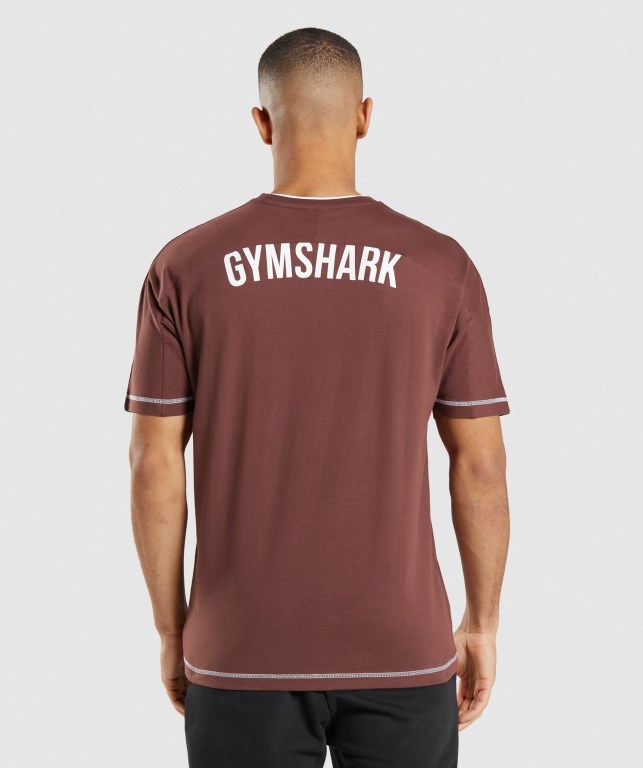 Sudaderas Gymshark Recess Rosas Marrones Blancas | hCGBs43A9BM