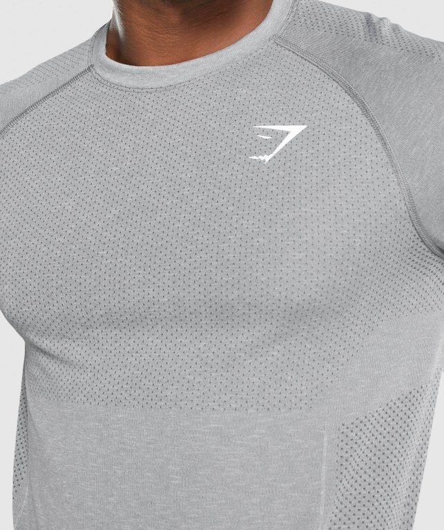 Sudaderas Gymshark Vital Light seamless Gris | cQkuD4Lrbuq