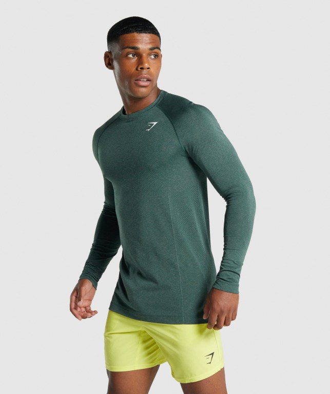 Sudaderas Gymshark Vital Light seamless Verde Oscuro | oahfuajNPKe