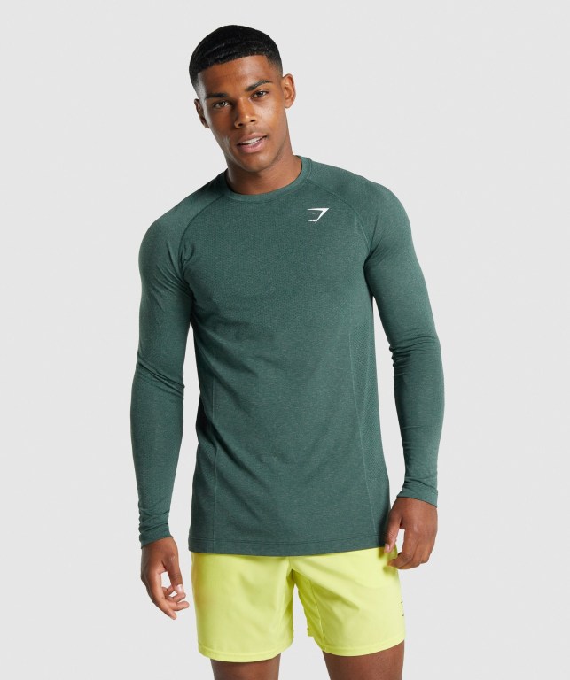 Sudaderas Gymshark Vital Light seamless Verde Oscuro | oahfuajNPKe