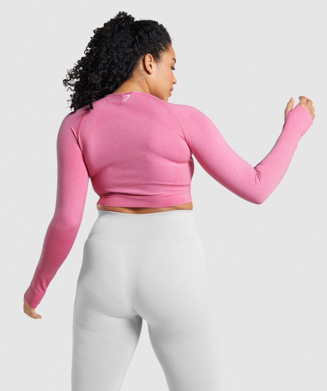 Sudaderas Gymshark Vital Seamless 2.0 Crop Top Rosas | 5O5X2fjYBdm