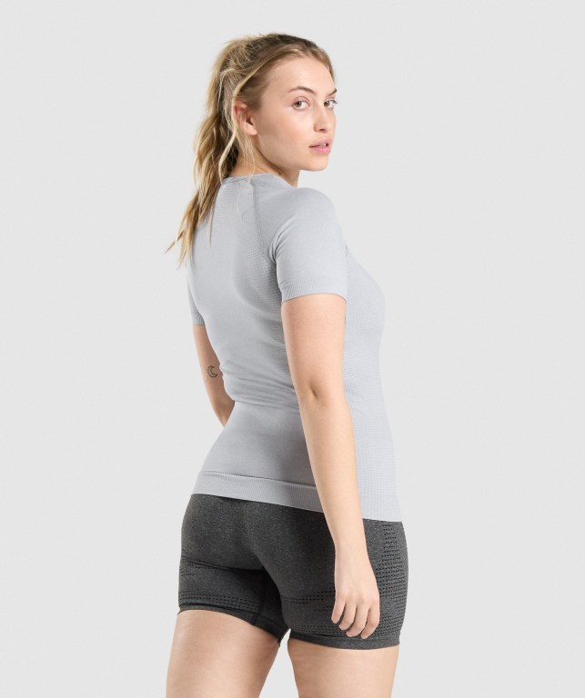 Sudaderas Gymshark Vital Seamless 2.0 Gris Claro | b9HBJTuACh4