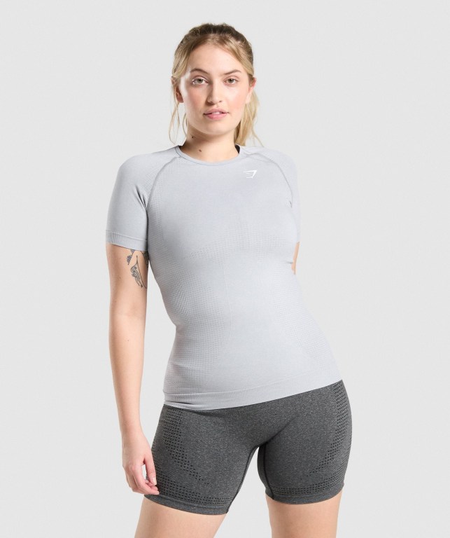 Sudaderas Gymshark Vital Seamless 2.0 Gris Claro | b9HBJTuACh4