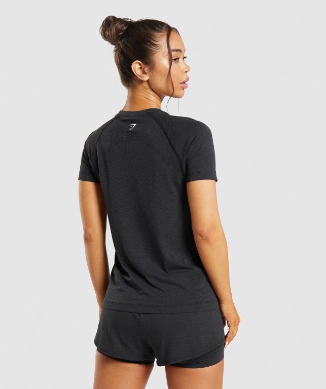 Sudaderas Gymshark Vital Seamless 2.0 Light Negras | 2MJzjGVr7Nh