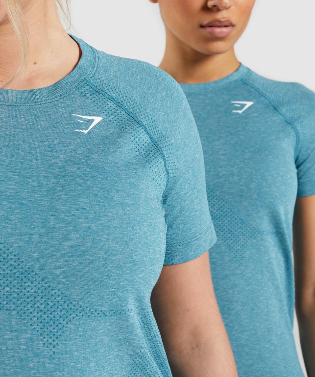 Sudaderas Gymshark Vital Seamless 2.0 Light Turquesa | qqHHgOJzVG9