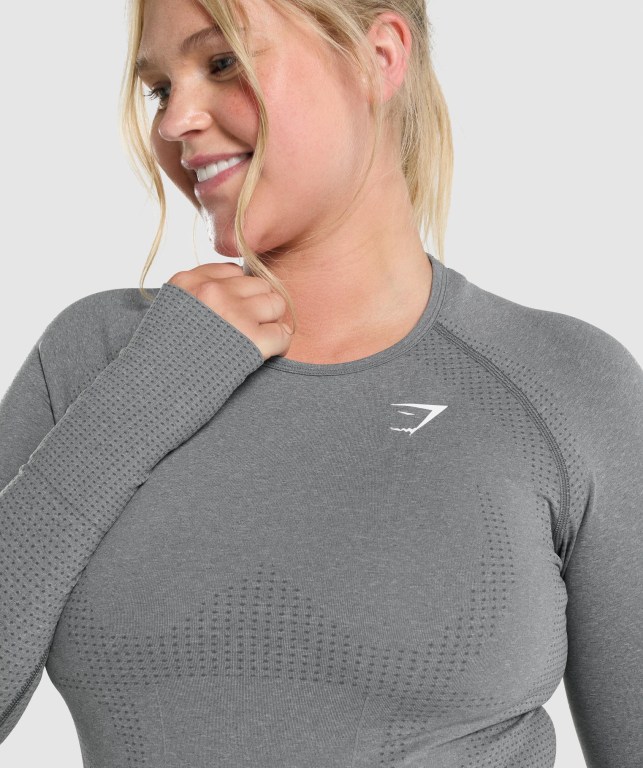 Sudaderas Gymshark Vital Seamless 2.0 Top Gris | DV5oiNI5ojX