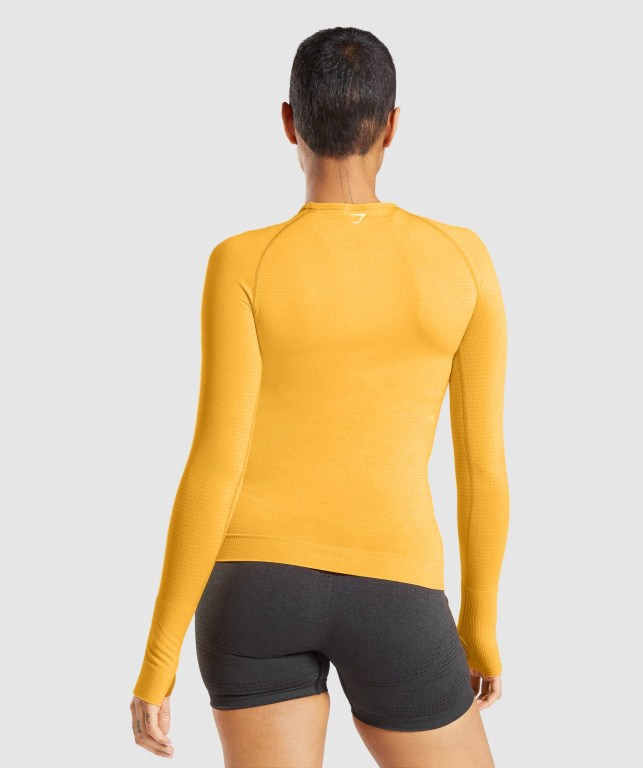 Sudaderas Gymshark Vital Seamless 2.0 Top Amarillo | eEgDJzhymPD