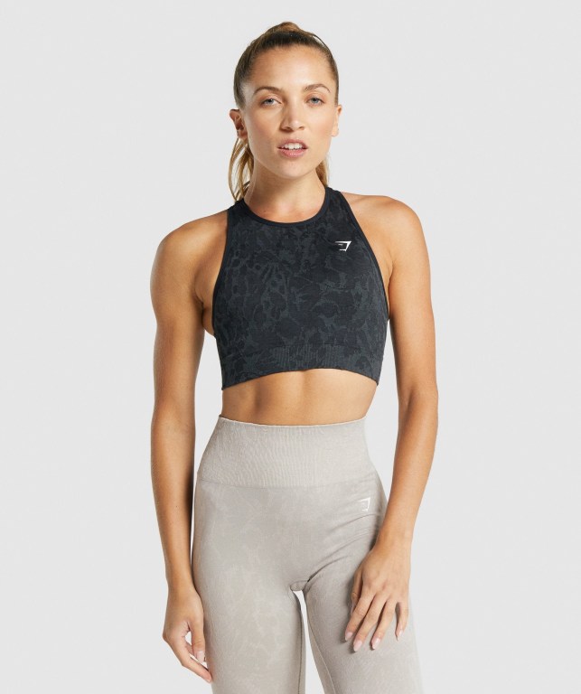 Sujetadores Deportivos Gymshark Adapt Animal Seamless Sports Bra Negras | 8Tn78ZAlX1m