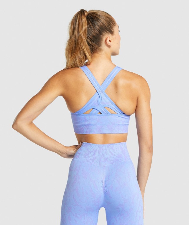 Sujetadores Deportivos Gymshark Adapt Animal Seamless Sports Bra Azules Claro | koik1pYi3Wx