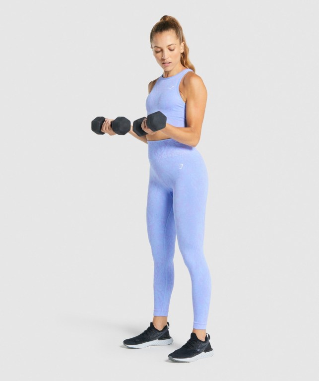 Sujetadores Deportivos Gymshark Adapt Animal Seamless Sports Bra Azules Claro | koik1pYi3Wx