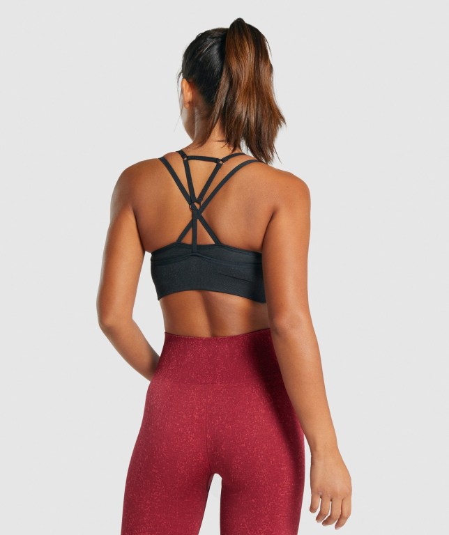 Sujetadores Deportivos Gymshark Adapt Fleck Seamless Sports Bra Negras | FBSvnzSUT8K