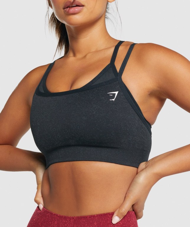 Sujetadores Deportivos Gymshark Adapt Fleck Seamless Sports Bra Negras | FBSvnzSUT8K