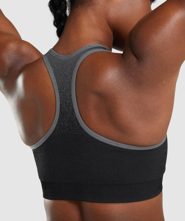 Sujetadores Deportivos Gymshark Adapt Ombre Seamless Sports Bra Negras Gris | F3ItxS8orPK