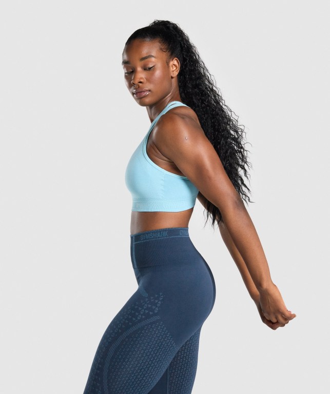 Sujetadores Deportivos Gymshark Apex Seamless Sports Bra Azules Claro | odpkoXMDJVe