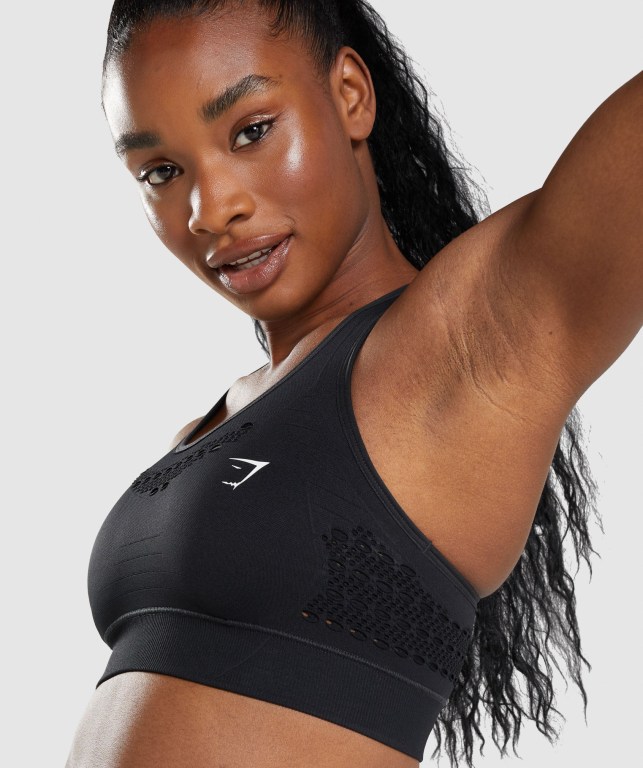 Sujetadores Deportivos Gymshark Energy Seamless Sports Bra Negras | DUDTlSLHoWI