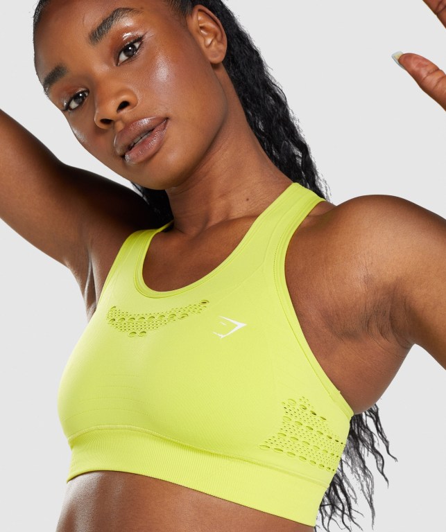 Sujetadores Deportivos Gymshark Energy Seamless Sports Bra Amarillo | ZJPOSCpAMTm