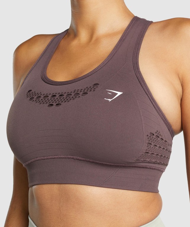 Sujetadores Deportivos Gymshark Energy Seamless Sports Bra Marrones | j1SfVlj5Xy5