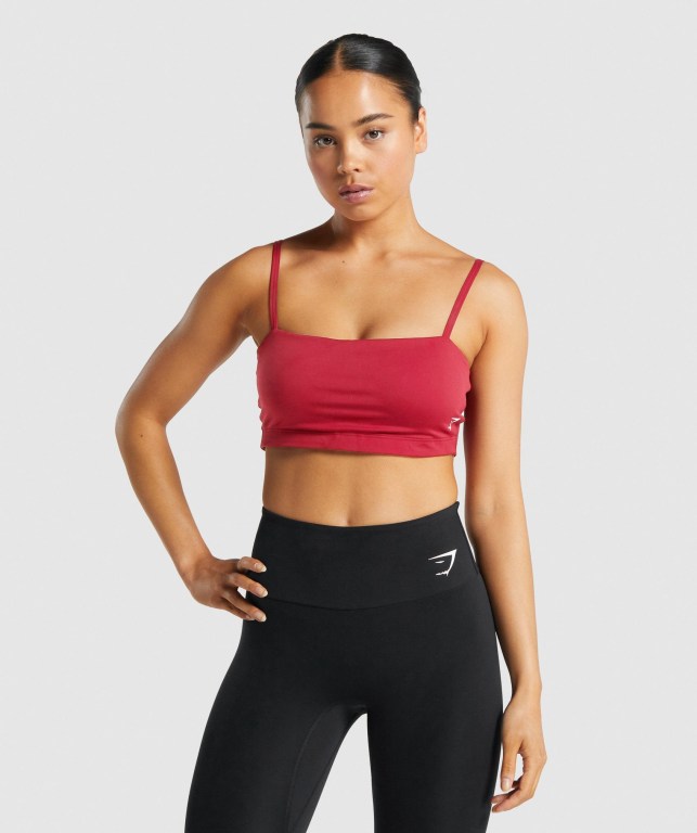 Sujetadores Deportivos Gymshark Entrenamiento Bandeau Burdeos | ZOgaHCsBsfT