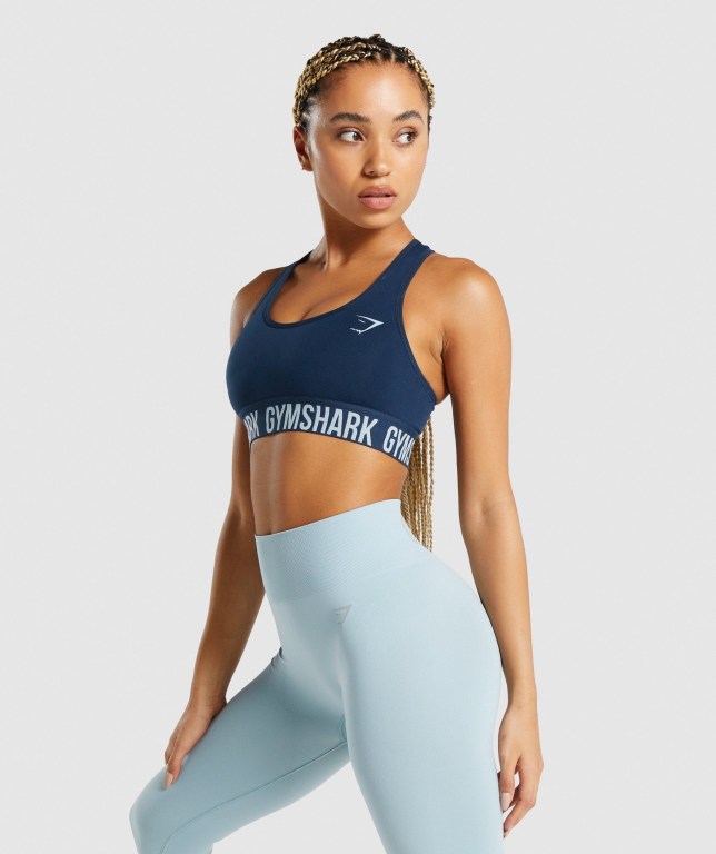 Sujetadores Deportivos Gymshark Fit Seamless Sports Bra Azul Marino | 5LjlAZgvljx