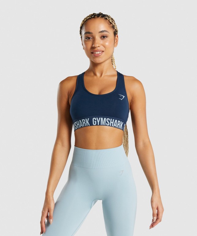 Sujetadores Deportivos Gymshark Fit Seamless Sports Bra Azul Marino | 5LjlAZgvljx