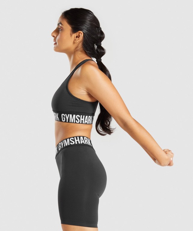 Sujetadores Deportivos Gymshark Fit Seamless Sports Bra Negras Blancas | 6rpq35h4F9D