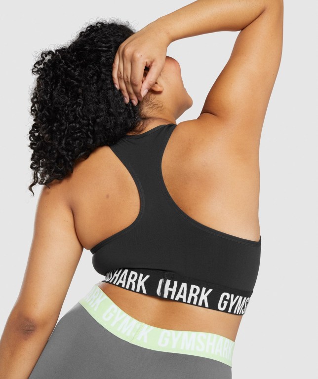 Sujetadores Deportivos Gymshark Fit Seamless Sports Bra Negras | 7doK8W7q62u