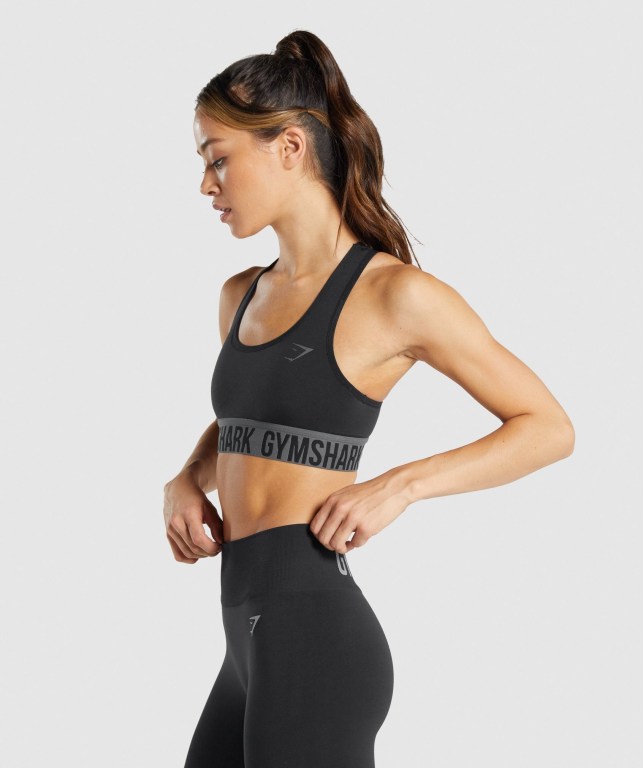 Sujetadores Deportivos Gymshark Fit Seamless Sports Bra Negras | IpEmPI6Sexo