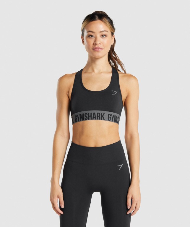 Sujetadores Deportivos Gymshark Fit Seamless Sports Bra Negras | IpEmPI6Sexo