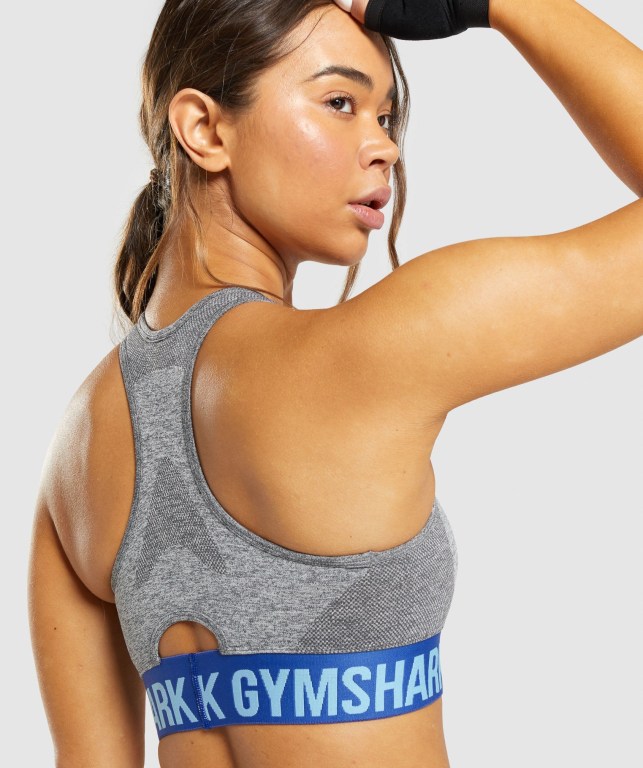 Sujetadores Deportivos Gymshark Flex Sports Bra Gris | KYWCQqYxMG1