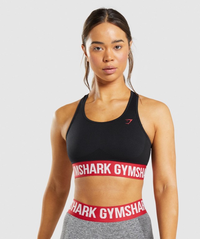 Sujetadores Deportivos Gymshark Flex Sports Bra Negras | aKeBcROncFS