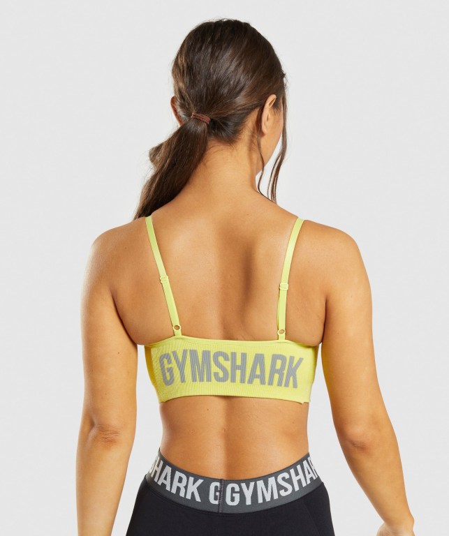 Sujetadores Deportivos Gymshark Flex Tiras Sports Bra Amarillo | DccwOBvBO4O