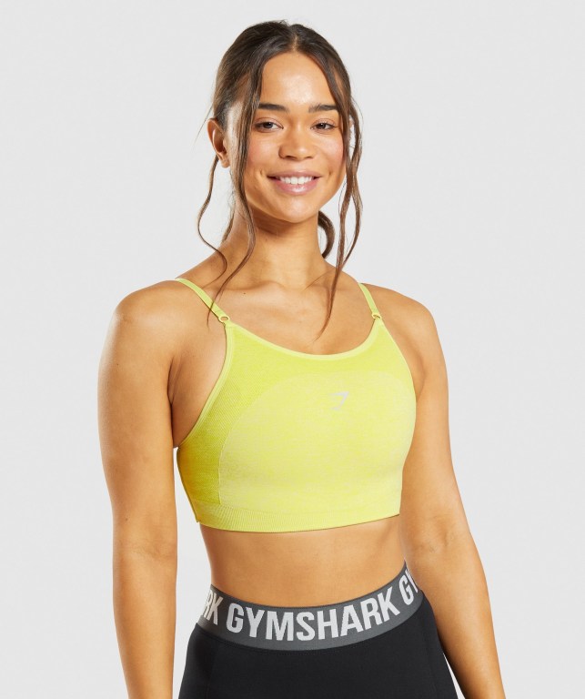 Sujetadores Deportivos Gymshark Flex Tiras Sports Bra Amarillo | DccwOBvBO4O