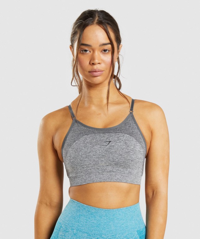 Sujetadores Deportivos Gymshark Flex Tiras Sports Bra Gris | wcl4ktvo1Z6