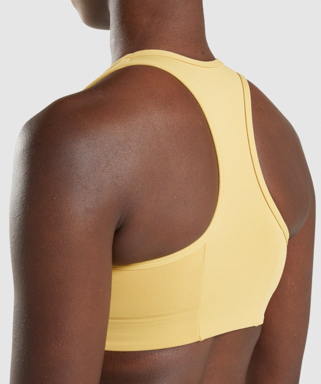 Sujetadores Deportivos Gymshark Legacy Graphic Sports Bra Amarillo | kueSig2iP8I