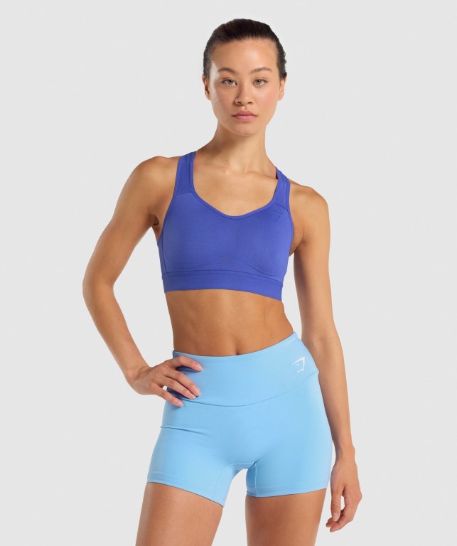 Sujetadores Deportivos Gymshark Ligeros High Support Entrenamiento Sports Bra Azules Oscuro | ChuceTV63Ue