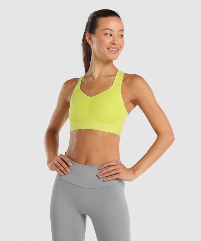 Sujetadores Deportivos Gymshark Ligeros High Support Entrenamiento Sports Bra Amarillo | RKRhWKeOJqC