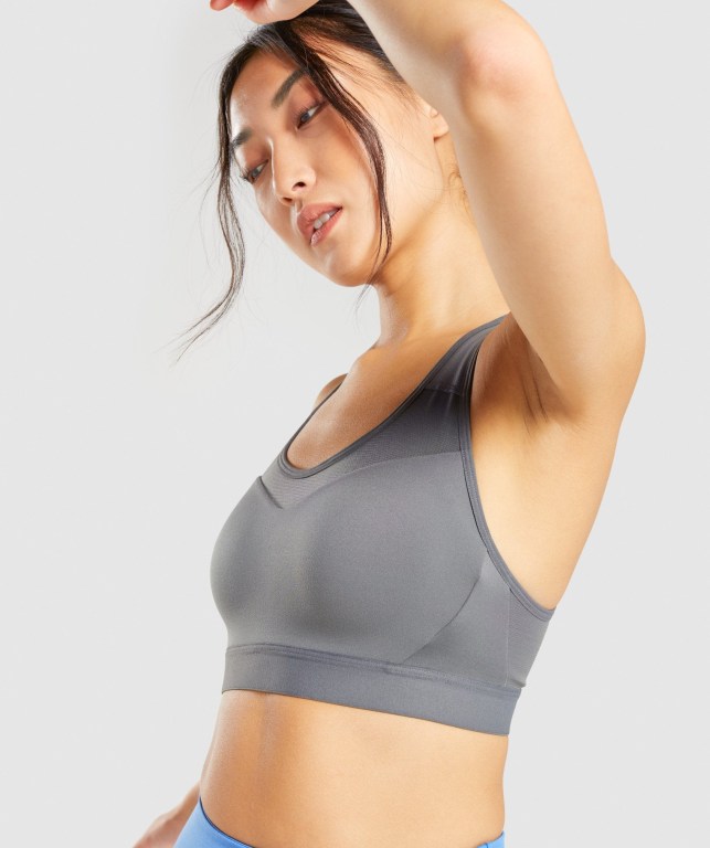 Sujetadores Deportivos Gymshark Open Back Entrenamiento Sports Bra Gris | pWJ54KRAKpJ