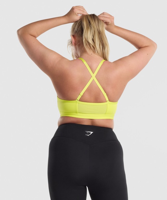 Sujetadores Deportivos Gymshark Ruched Entrenamiento Sports Bra Amarillo | G2hrLntaRfS